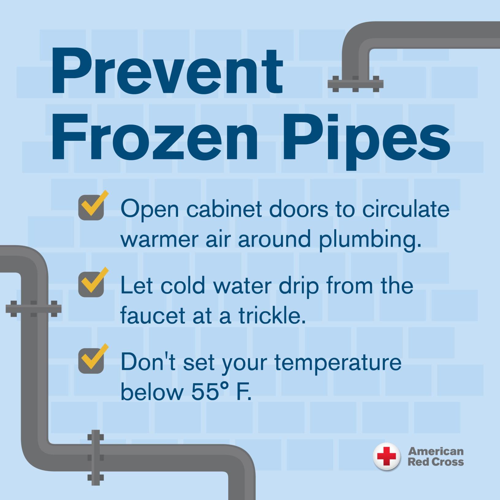 Red Cross offers tips to prevent pipes from freezing and ways to thaw ...